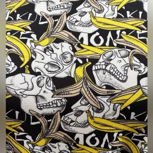 Gorilla skull banana Raco Men stretchy t shirt unisex a MD monkeys soft fabric - Picture 4 of 8